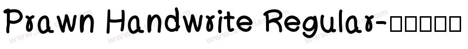 Prawn Handwrite Regular字体转换